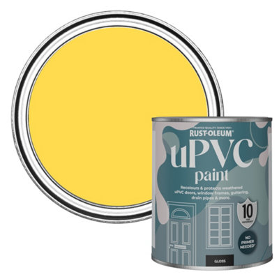 Rust-Oleum Lemon Sorbet Gloss Upvc Paint 750Ml from B&Q