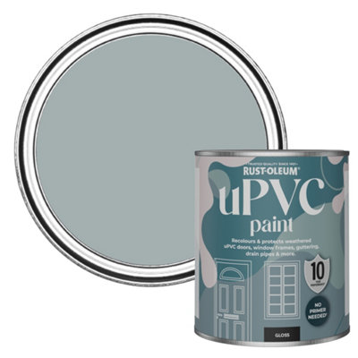 Rust-Oleum Mineral Grey Gloss Upvc Paint 750Ml from B&Q
