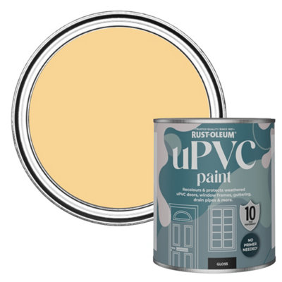 Rust-Oleum Mustard Gloss Upvc Paint 750Ml from B&Q