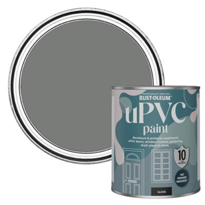 Rust-Oleum Torch Grey Gloss Upvc Paint 750Ml from B&Q