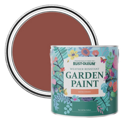 Rust-Oleum Fire Brick Satin Garden Paint 2.5L from B&Q