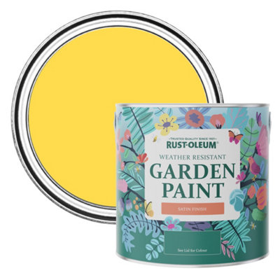 Rust-Oleum Lemon Sorbet Satin Garden Paint 2.5L from B&Q