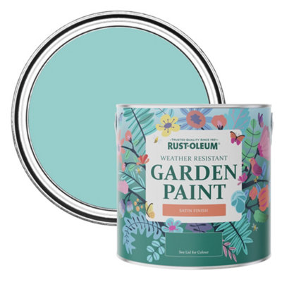 Rust-Oleum Teal Satin Garden Paint 2.5L from B&Q