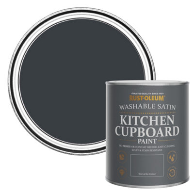 Rust-Oleum Anthracite (Ral 7016) Satin Kitchen Cupboard Paint 750Ml from B&Q