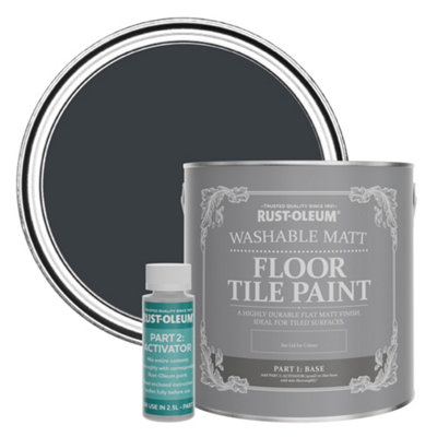 Rust-Oleum Anthracite (Ral 7016) Washable Matt Floor Tile Paint 2.5L