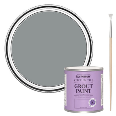 Rust-Oleum Mid-Anthracite Kitchen Grout Paint 250Ml from B&Q