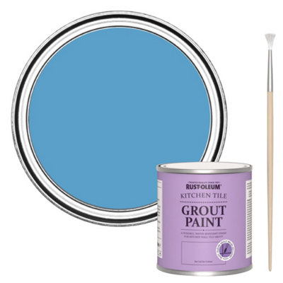 Rust-Oleum Cerulean Kitchen Grout Paint 250Ml from B&Q