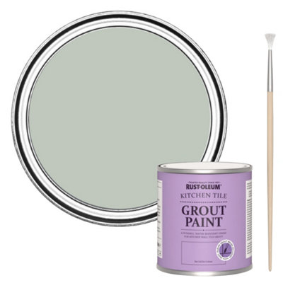 Rust-Oleum Chalk Green Kitchen Grout Paint 250Ml from B&Q