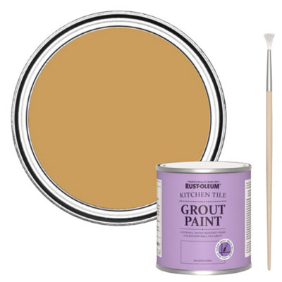 Rust-Oleum Dijon Kitchen Grout Paint 250Ml from B&Q