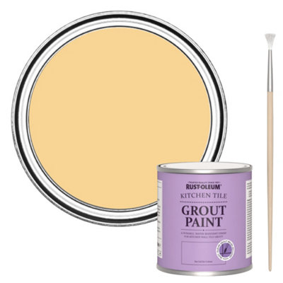 Rust-Oleum Mustard Kitchen Grout Paint 250Ml from B&Q
