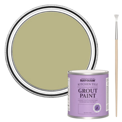 Rust-Oleum Sage Green Kitchen Grout Paint 250Ml from B&Q