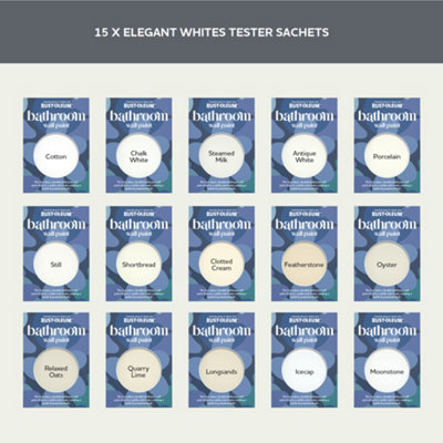 B&Q -  White Bathroom Wall & Ceiling Paint Tester Samples10Ml