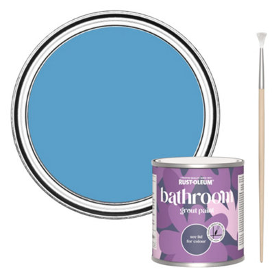Rust-Oleum Cerulean Bathroom Grout Paint 250Ml from B&Q