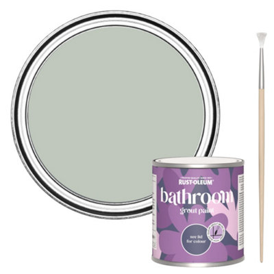 Rust-Oleum Chalk Green Bathroom Grout Paint 250Ml from B&Q