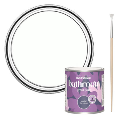 Rust-Oleum Chalk White Bathroom Grout Paint 250Ml from B&Q