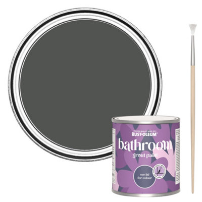 Rust-Oleum Graphite Bathroom Grout Paint 250Ml from B&Q
