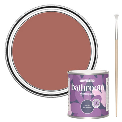 Rust-Oleum Salmon Bathroom Grout Paint 250Ml from B&Q