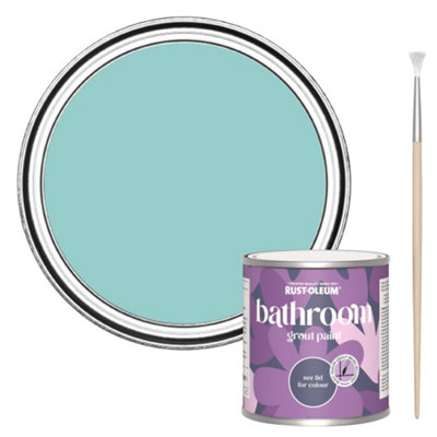 Rust-Oleum Teal Bathroom Grout Paint 250Ml from B&Q