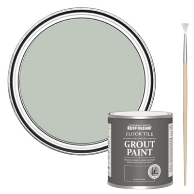 Rust-Oleum Chalk Green Floor Grout Paint 250Ml from B&Q