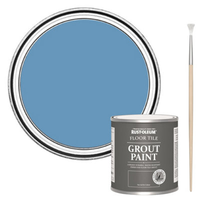 Rust-Oleum Cornflower Blue Floor Grout Paint 250Ml from B&Q