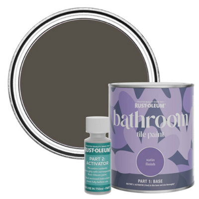 Rust-Oleum Fallow Satin Bathroom Tile Paint 750Ml from B&Q
