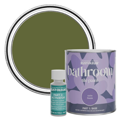 Rust-Oleum Jasper Satin Bathroom Tile Paint 750Ml from B&Q