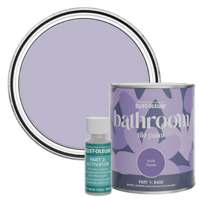 Rust-Oleum Wisteria Satin Bathroom Tile Paint 750Ml from B&Q