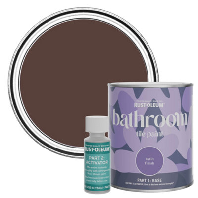 Rust-Oleum Valentina Satin Bathroom Tile Paint 750Ml from B&Q