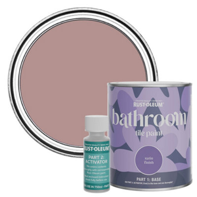 Rust-Oleum Heartfelt Satin Bathroom Tile Paint 750Ml from B&Q