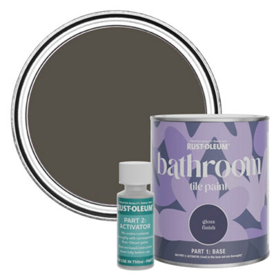 Rust-Oleum Fallow Gloss Bathroom Tile Paint 750Ml from B&Q