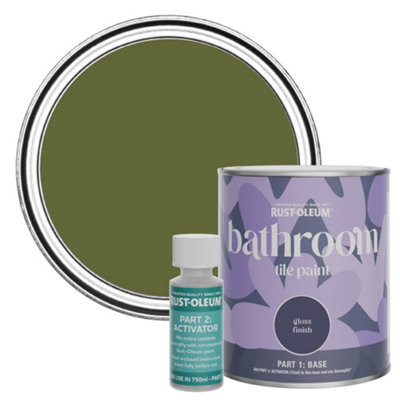 Rust-Oleum Jasper Gloss Bathroom Tile Paint 750Ml from B&Q