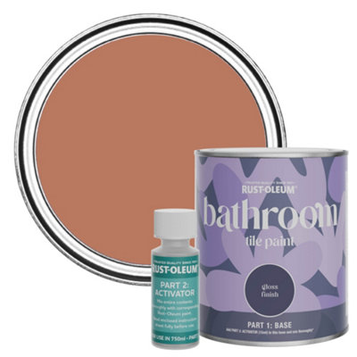 Rust-Oleum Siena Gloss Bathroom Tile Paint 750Ml from B&Q
