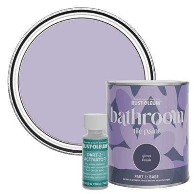 Rust-Oleum Wisteria Gloss Bathroom Tile Paint 750Ml from B&Q