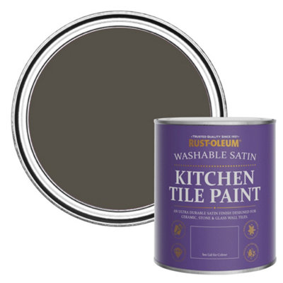 Rust-Oleum Fallow Satin Kitchen Tile Paint 750Ml from B&Q