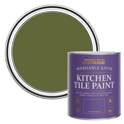 Rust-Oleum Jasper Satin Kitchen Tile Paint 750Ml from B&Q