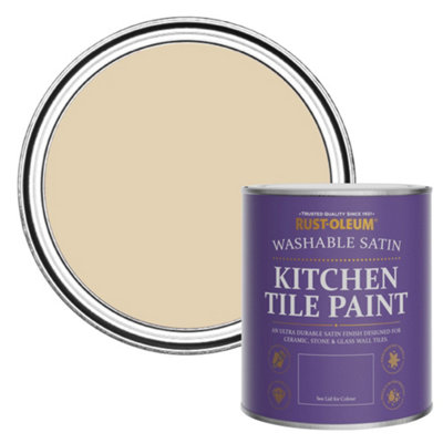 Rust-Oleum Sandhaven Satin Kitchen Tile Paint 750Ml from B&Q