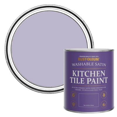 Rust-Oleum Wisteria Satin Kitchen Tile Paint 750Ml from B&Q