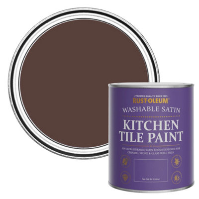 Rust-Oleum Valentina Satin Kitchen Tile Paint 750Ml from B&Q