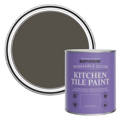 Rust-Oleum Fallow Gloss Kitchen Tile Paint 750Ml from B&Q