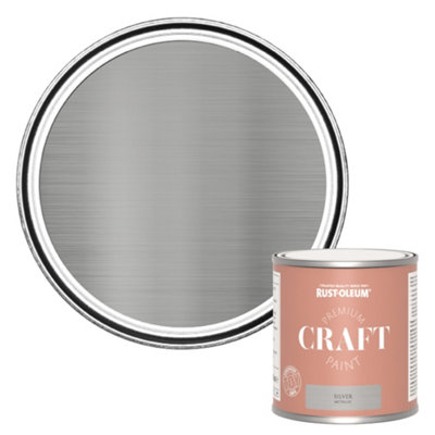 Rust-Oleum Premium Craft PaintSilver 250Ml