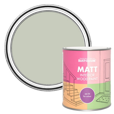 B&Q -  Aloe Matt Interior Wood Paint  750Ml