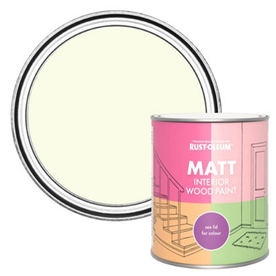 B&Q -  Shortbread Matt Interior Wood Paint  750Ml