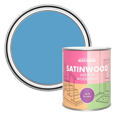 Rust-Oleum Cerulean Satinwood Interior Paint 750Ml from B&Q