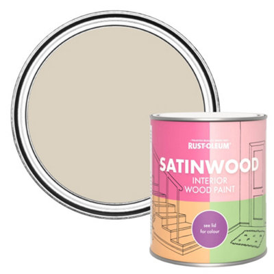 B&Q -  Hessian Satinwood Interior Paint 750Ml