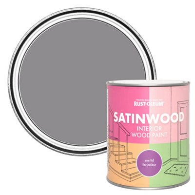 Rust-Oleum Iris Satinwood Interior Paint 750Ml from B&Q
