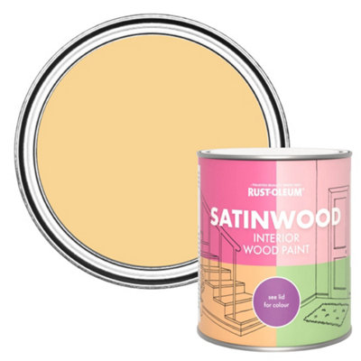 B&Q -  Mustard Satinwood Interior Paint 750Ml