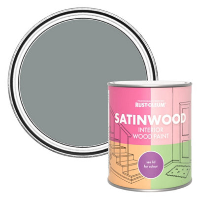 Rust-Oleum Slate Satinwood Interior Paint 750Ml from B&Q