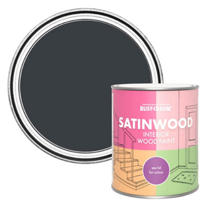 Rust-Oleum Anthracite (Ral 7016) Satinwood Interior Paint 750Ml from B&Q
