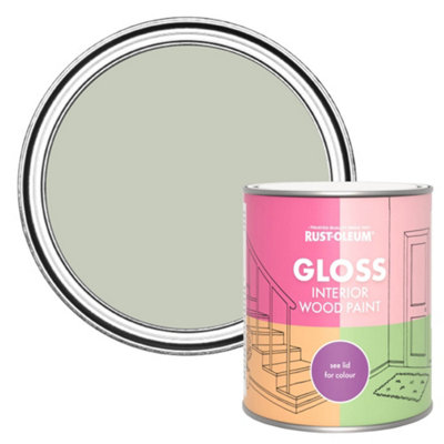 B&Q -  Aloe Gloss Interior Wood Paint 750Ml