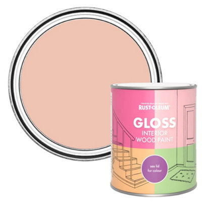 Rust-Oleum Coral Gloss Interior Wood Paint 750Ml from B&Q